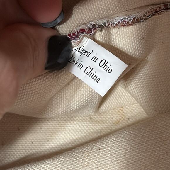 Longaberger Homestead Plaid Apple Basket Small Tote lunch Bag with front pocket - Picture 9 of 11